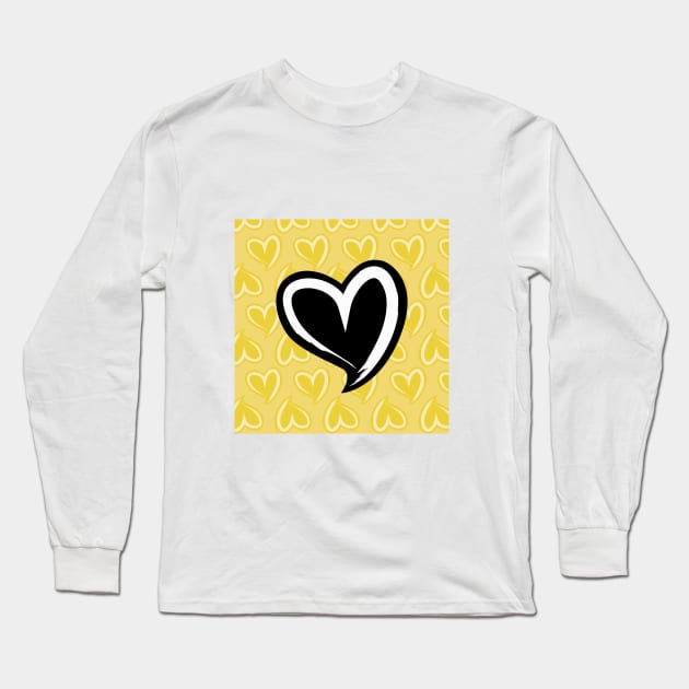 Black heart Long Sleeve T-Shirt by Polydesign